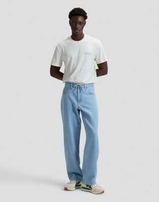Henry Baggy Drawstring Jean in Light Stone
