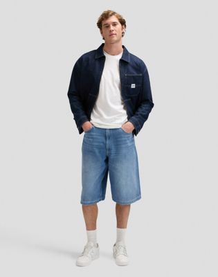 Loose Drawstring Jort in Mid Stone