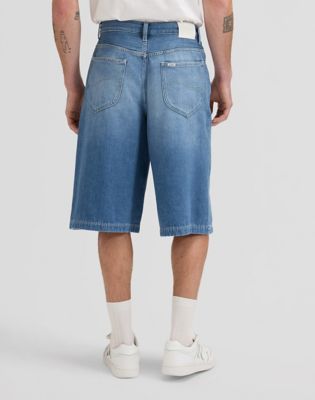 Loose Drawstring Jort in Mid Stone