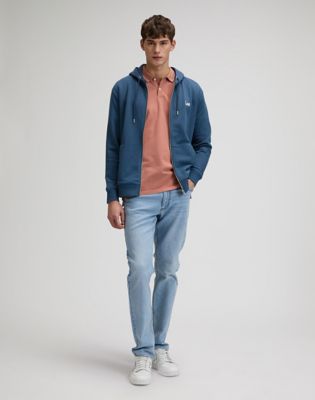 Regular Essential Lee Full Zip Hoodie Academy Blue, Lee