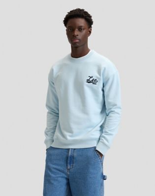 Relaxed Lee Stitch Crew in Beau Blue