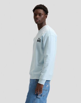 Relaxed Lee Stitch Crew in Beau Blue