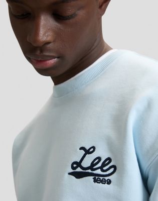Relaxed Lee Stitch Crew in Beau Blue