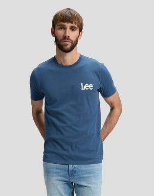 Regular Medium Wobbly Lee Tee in Academy Blue