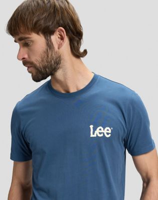 Regular Medium Wobbly Lee Tee in Academy Blue alternative view 4