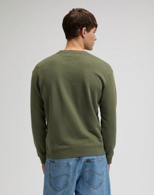 Regular Wobbly Lee Sweatshirt in Lichen Olive
