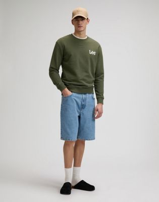 Regular Wobbly Lee Sweatshirt in Lichen Olive