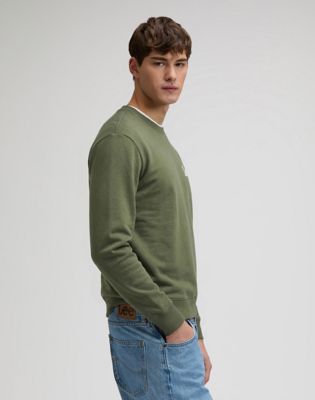 Regular Wobbly Lee Sweatshirt in Lichen Olive