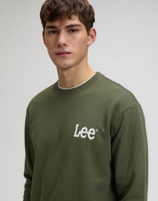 Regular Wobbly Lee Sweatshirt in Lichen Olive