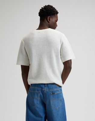 Lee Relaxed Crochet T Sweater Natural, Lee