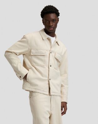 Regular Jacquard Jacket in Natural Greige