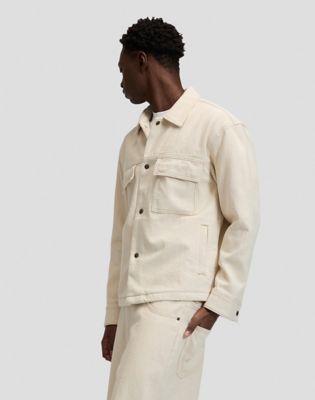 Regular Jacquard Jacket in Natural Greige