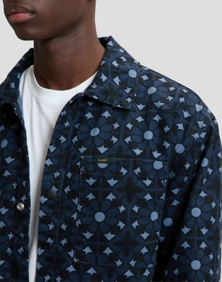 Workwear Regular Clean Jacket in Geo Print
