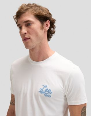 Regular Lee Stitch Tee in Bright White