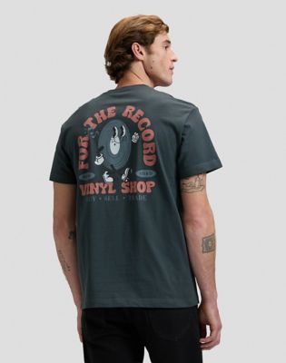 Relaxed Lee Vinyl Tee in Washed Black