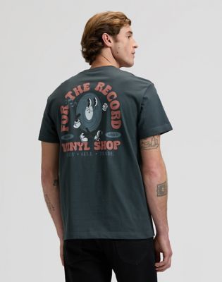 Relaxed Lee Vinyl Tee Washed Black, Lee