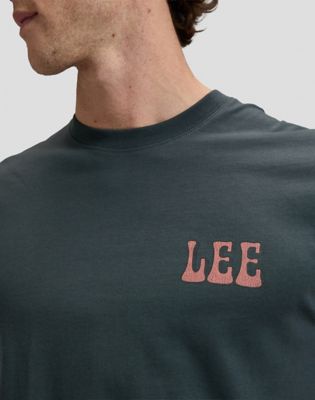 Relaxed Lee Vinyl Tee in Washed Black