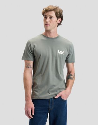 Regular Medium Wobbly Lee Tee in Lichen Olive