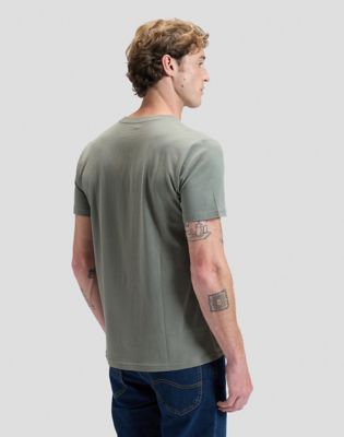 Regular Medium Wobbly Lee Tee Lichen Olive, Lee