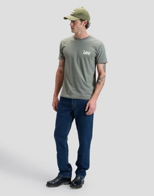 Regular Medium Wobbly Lee Tee in Lichen Olive