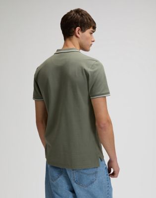 Lee Regular Pique Polo Lichen Olive, Lee