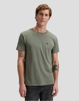 Slim Ultimate Pocket Tee in Lichen Olive