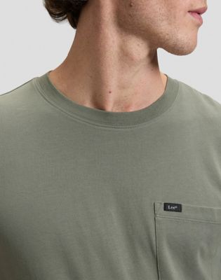 Slim Ultimate Pocket Tee in Lichen Olive