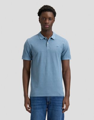 Regular Garment Dye Polo in Dustier Blue