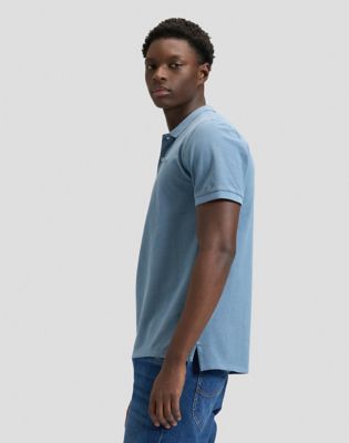 Regular Garment Dye Polo in Dustier Blue