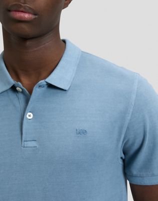 Regular Garment Dye Polo in Dustier Blue