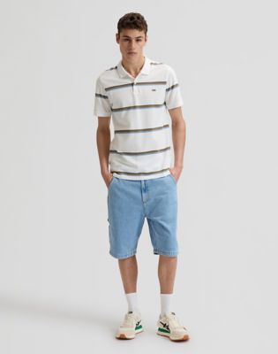 Lee Regular Pique Polo Halogen Safari Stripe, Lee