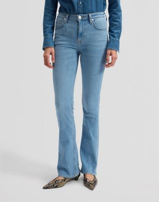 Jean Lee Femme Taille 14 - Bleu, Coupe Relax, Occasion Très Bon état