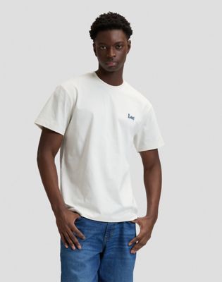 Relaxed Small Logo Tee in Natural