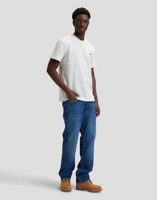 Relaxed Small Logo Tee in Natural