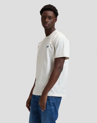 Relaxed Small Logo Tee in Natural