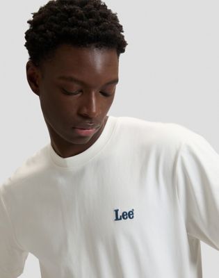 Relaxed Small Logo Tee in Natural