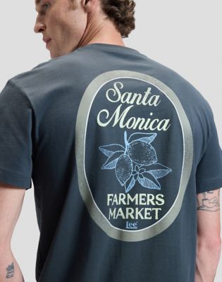 Relaxed Santa Monica Tee in Washed Black