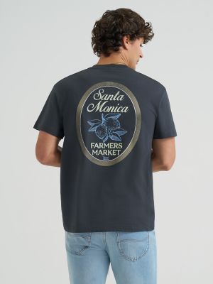Lee Relaxed Santa Monica Tee Washed Black, Lee
