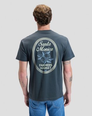 Relaxed Santa Monica Tee in Washed Black