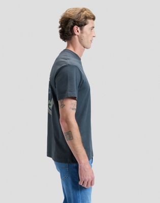 Relaxed Santa Monica Tee in Washed Black