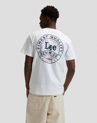 Regular Lee Stamp Tee in Bright White