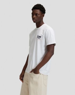 Regular Lee Stamp Tee in Bright White