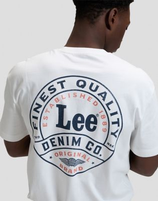 Regular Lee Stamp Tee in Bright White
