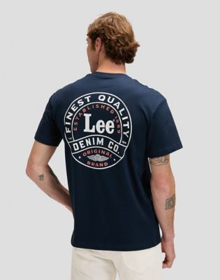 Regular Lee Stamp Tee in Rivet Navy