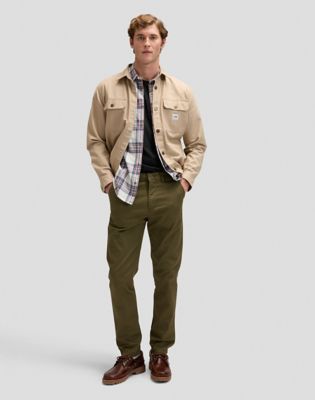 Regular Short Sleeve Western Shirt in Academy Blue Plaid