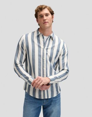 Regular Lee Shirt in Academy Blue Stripe