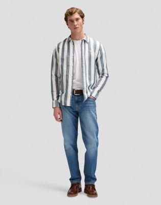 Regular Lee Shirt in Academy Blue Stripe