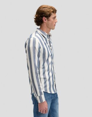 Regular Lee Shirt in Academy Blue Stripe