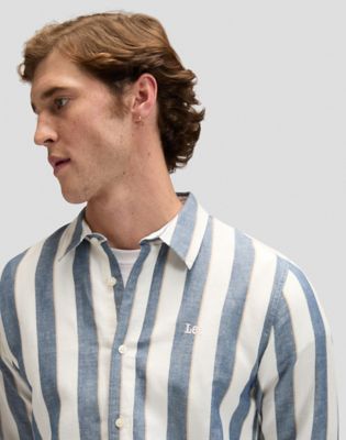 Regular Lee Shirt in Academy Blue Stripe
