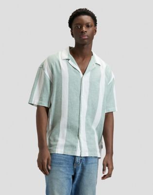Relaxed Lightweight Resort Shirt in Desert Sage Stripe